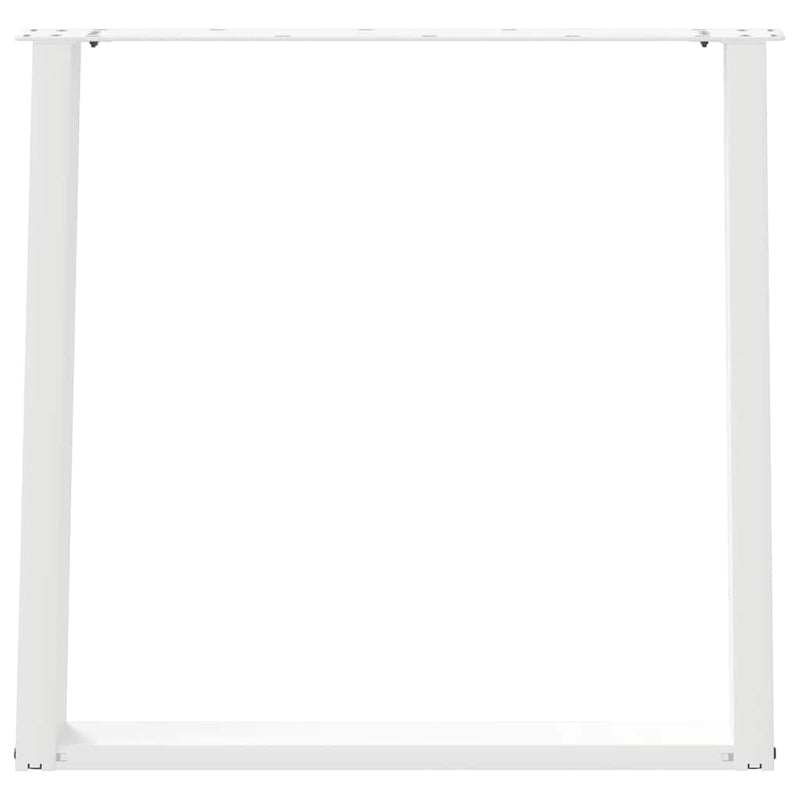 vidaXL 2 db U alakú étkezőasztal láb fehér 70 x (72-73) cm acél étkezőasztal láb