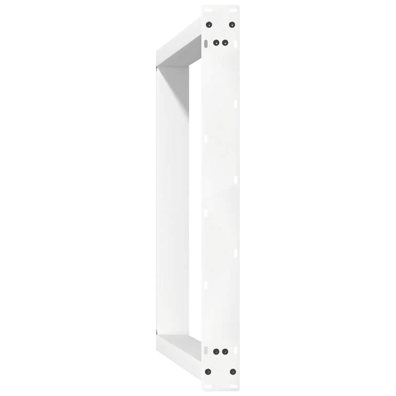 vidaXL 2 db U alakú étkezőasztal láb fehér 70 x (72-73) cm acél étkezőasztal láb