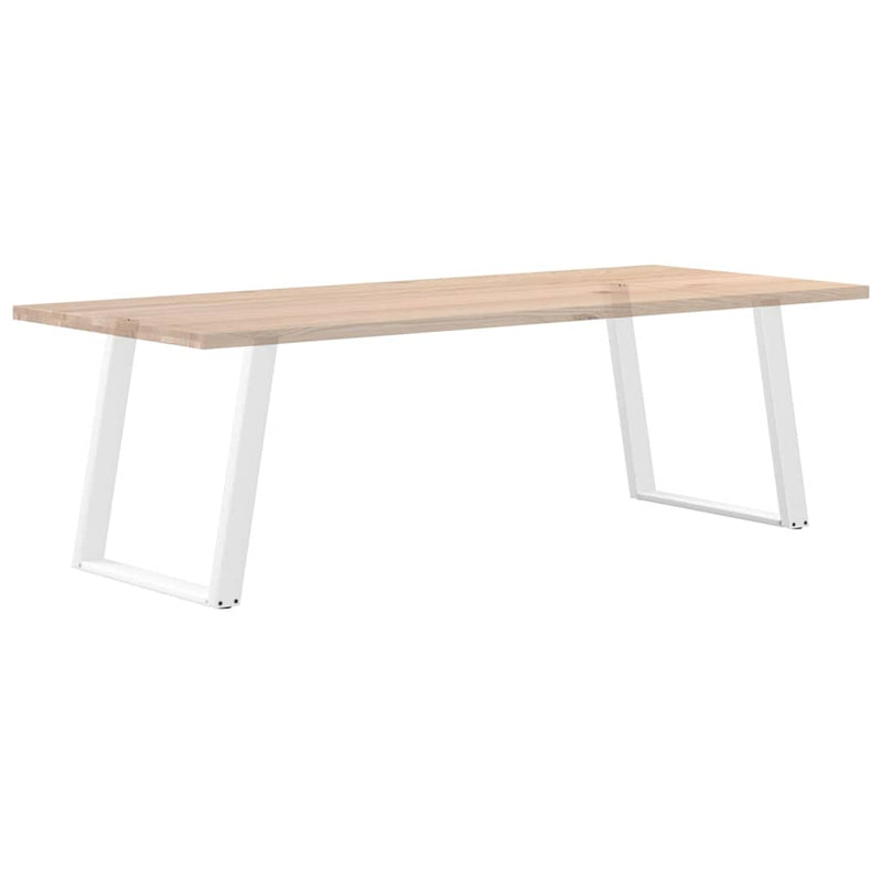 vidaXL 2 db U alakú étkezőasztal láb fehér 70 x (72-73) cm acél étkezőasztal láb