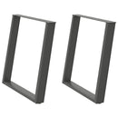 vidaXL 2 db antracitszürke, U alakú étkezőasztal láb 70 x (72-73) cm acél