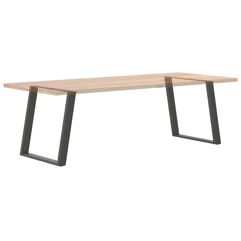 vidaXL 2 db antracitszürke, U alakú étkezőasztal láb 70 x (72-73) cm acél