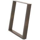 vidaXL 2 db U alakú étkezőasztal láb natúr acélból 70 x (72-73) cm