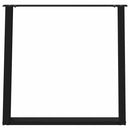vidaXL 2 db U alakú étkezőasztal láb fekete 80 x (72-73) cm acél étkezőasztal láb