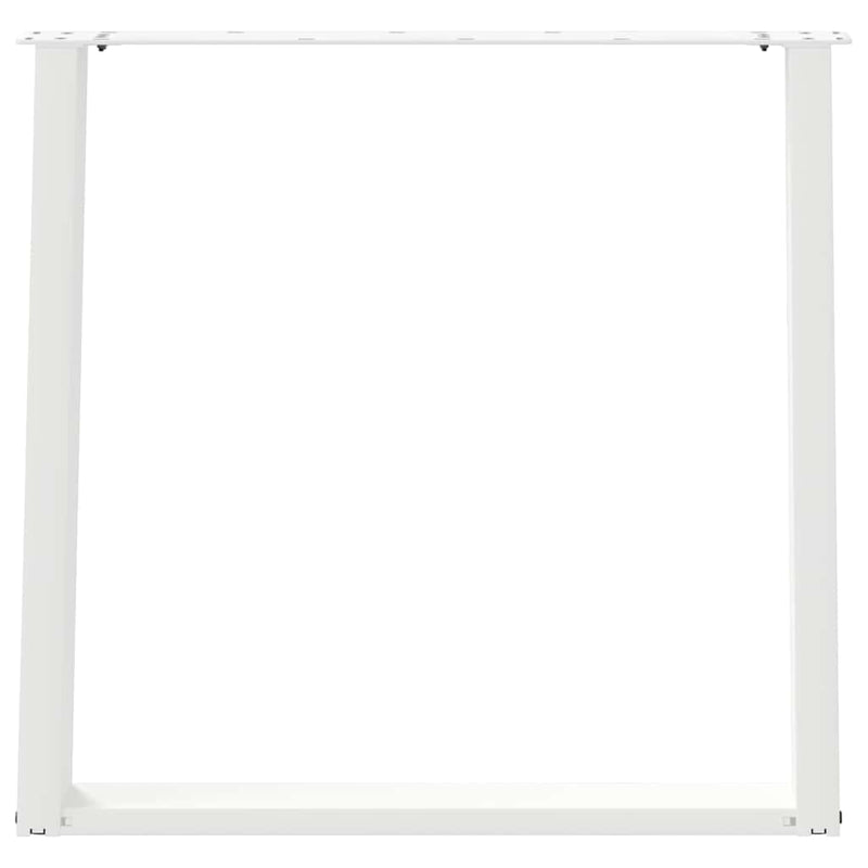 vidaXL 2 db U alakú étkezőasztal láb fehér 80 x (72-73) cm acél étkezőasztal láb