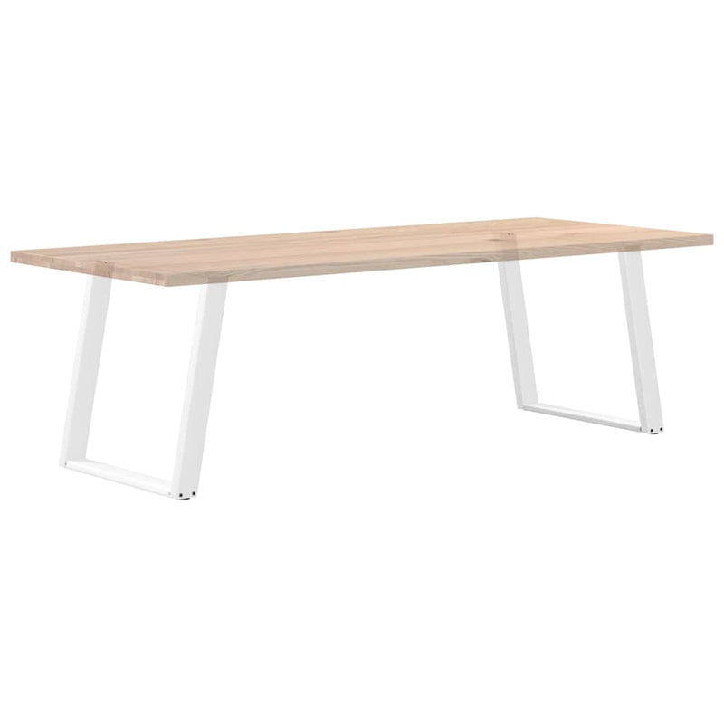 vidaXL 2 db U alakú étkezőasztal láb fehér 80 x (72-73) cm acél étkezőasztal láb
