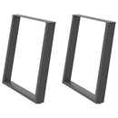 vidaXL 2 db antracitszürke, U alakú acél étkezőasztal láb 80 x (72-73) cm