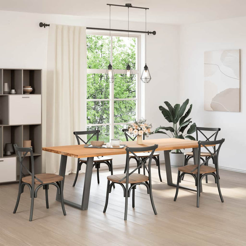 vidaXL 2 db antracitszürke, U alakú acél étkezőasztal láb 80 x (72-73) cm