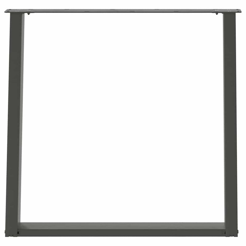 vidaXL 2 db antracitszürke, U alakú acél étkezőasztal láb 80 x (72-73) cm