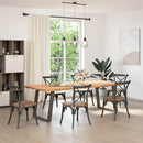 vidaXL 2 db U alakú étkezőasztal láb natúr acél 80x(72-73) cm