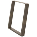 vidaXL 2 db U alakú étkezőasztal láb natúr acél 80x(72-73) cm