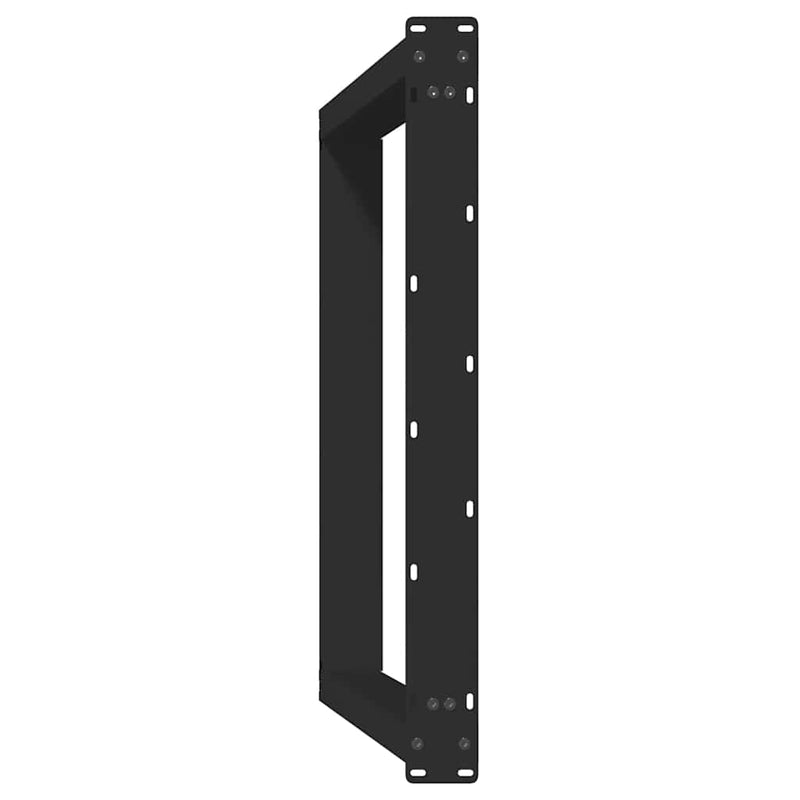 vidaXL 2 db U alakú étkezőasztal láb fekete, 90 x (72-73) cm acél