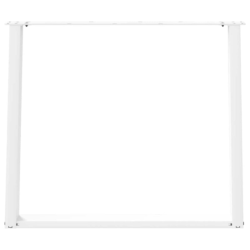 vidaXL 2 db U alakú étkezőasztal láb fehér 90 x (72-73) cm acél étkezőasztal láb