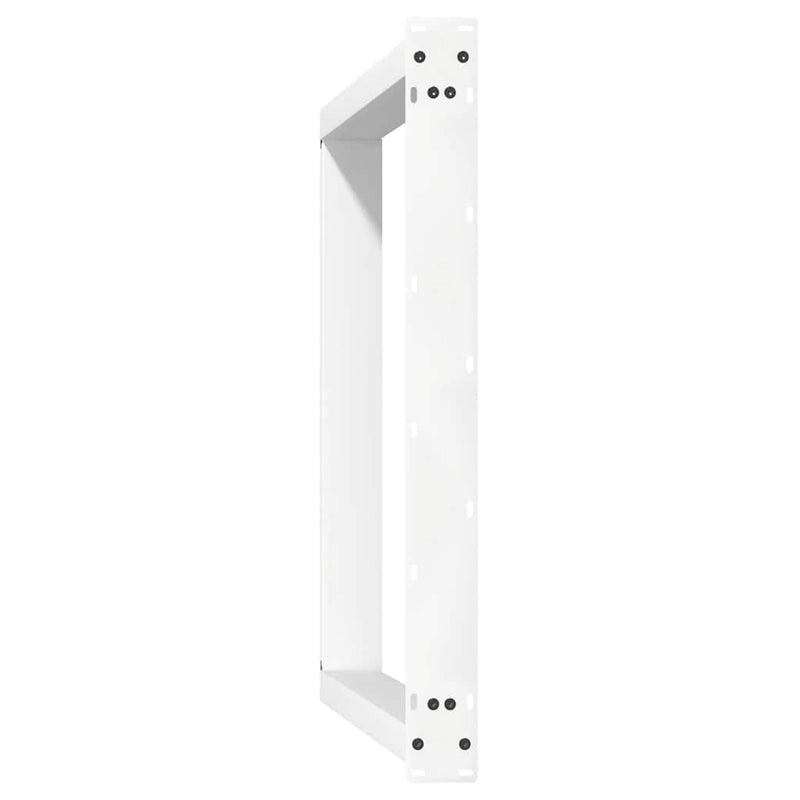 vidaXL 2 db U alakú étkezőasztal láb fehér 90 x (72-73) cm acél étkezőasztal láb