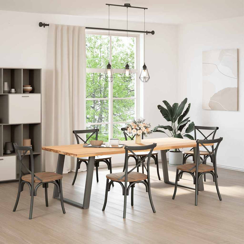 vidaXL 2 db antracitszürke, U alakú acél étkezőasztal láb 90 x (72-73) cm