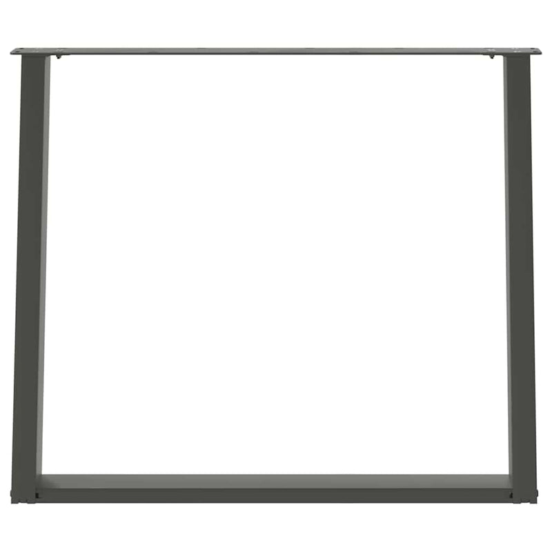 vidaXL 2 db antracitszürke, U alakú acél étkezőasztal láb 90 x (72-73) cm