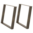 vidaXL 2 db U alakú étkezőasztal láb natúr acélból 90 x (72-73) cm