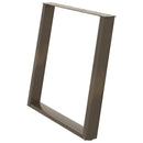 vidaXL 2 db U alakú étkezőasztal láb natúr acélból 90 x (72-73) cm