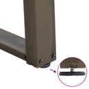 vidaXL 2 db U alakú étkezőasztal láb natúr acélból 90 x (72-73) cm