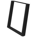 vidaXL 2 db U alakú étkezőasztal láb fekete 100 x (72-73) cm acél étkezőasztalhoz