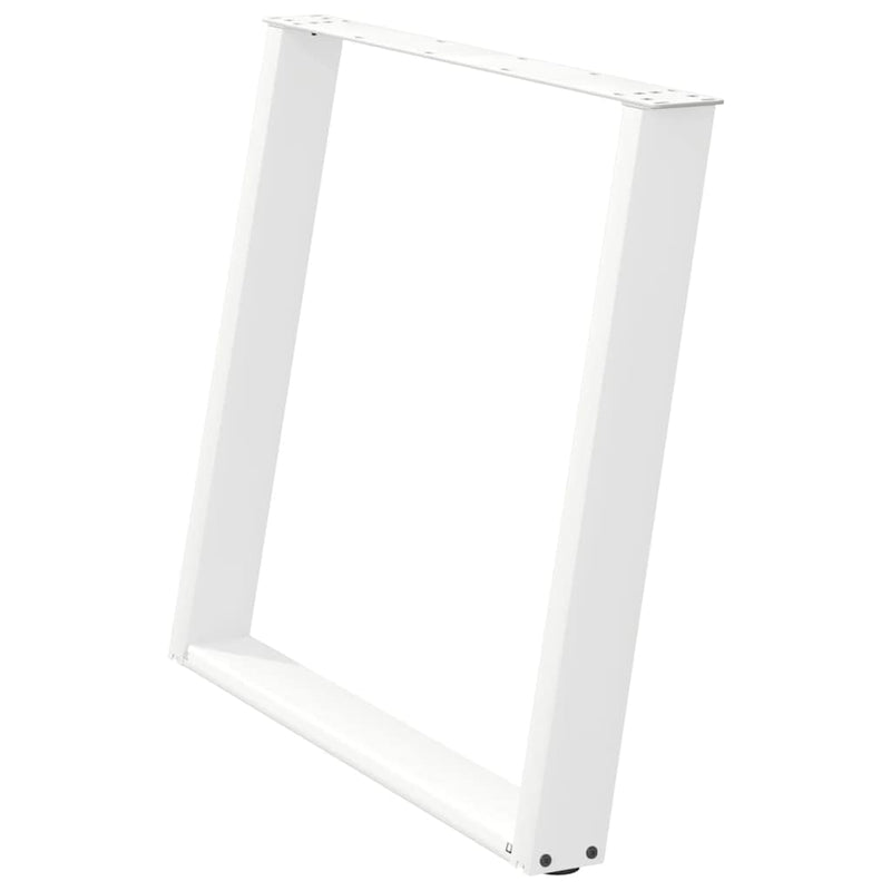 vidaXL 2 db U alakú étkezőasztal láb fehér 100 x (72-73) cm acél étkezőasztal láb