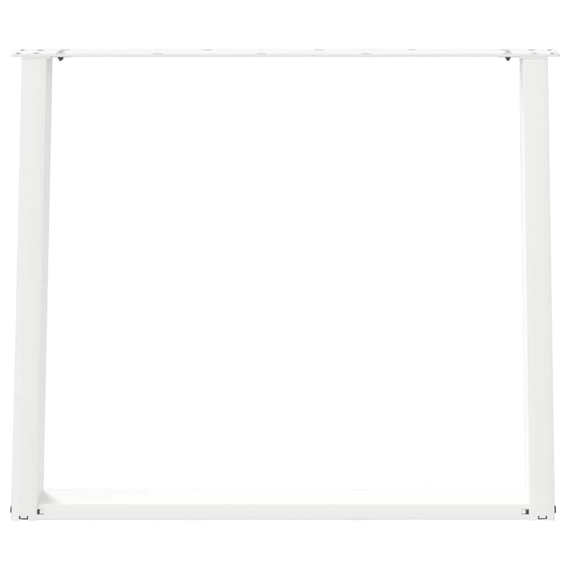 vidaXL 2 db U alakú étkezőasztal láb fehér 100 x (72-73) cm acél étkezőasztal láb