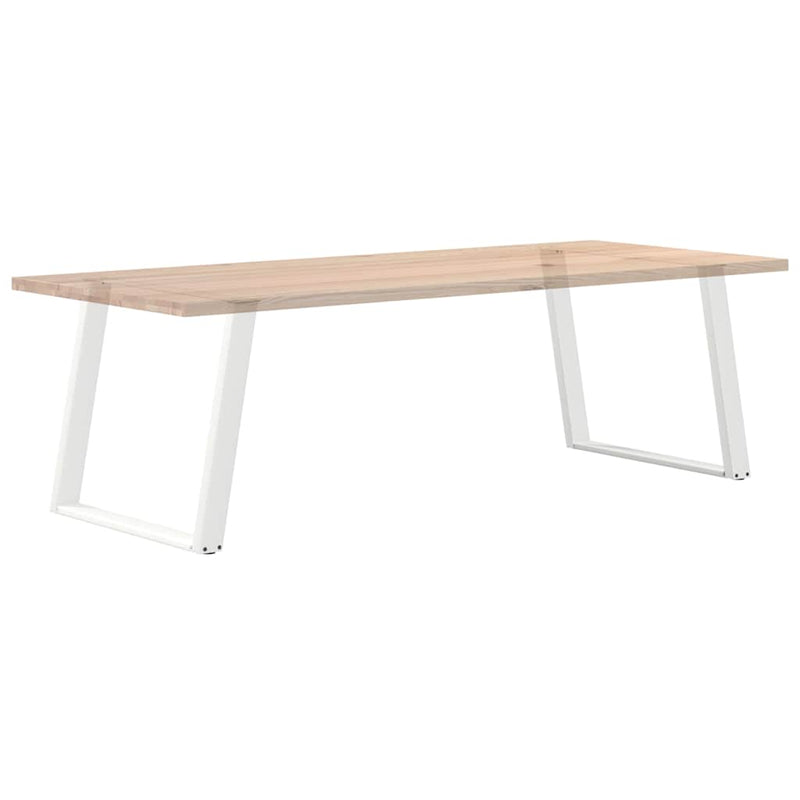 vidaXL 2 db U alakú étkezőasztal láb fehér 100 x (72-73) cm acél étkezőasztal láb