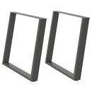 vidaXL 2 db antracitszürke, U alakú étkezőasztal láb 100 x (72-73) cm acél