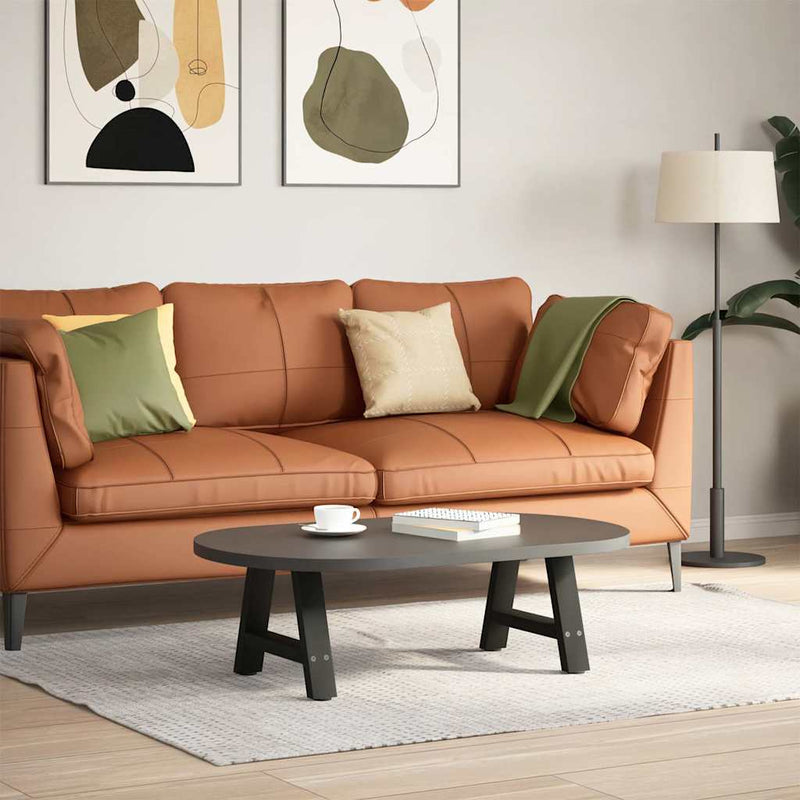 vidaXL 2 db A-alakú fekete dohányzóasztal láb 30 x (30-31) cm acél