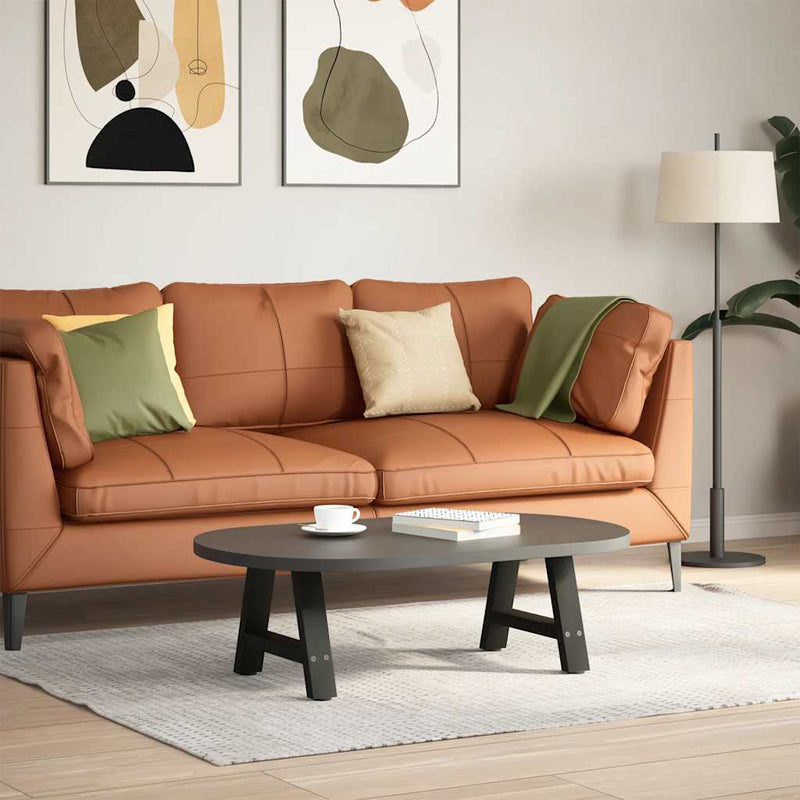 vidaXL 2 db A-alakú dohányzóasztal láb fekete 40 x (30-31) cm acél dohányzóasztal láb