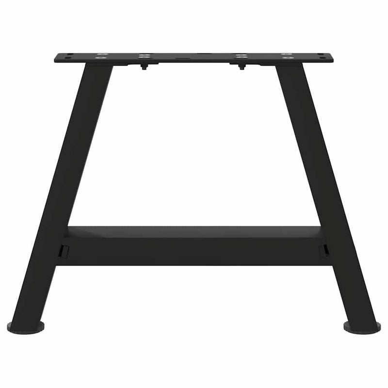 vidaXL 2 db A-alakú dohányzóasztal láb fekete 40 x (30-31) cm acél dohányzóasztal láb