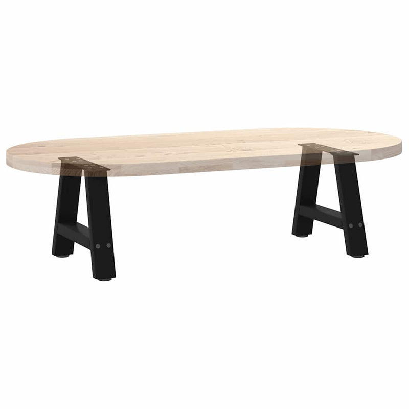 vidaXL 2 db A-alakú dohányzóasztal láb fekete 40 x (30-31) cm acél dohányzóasztal láb