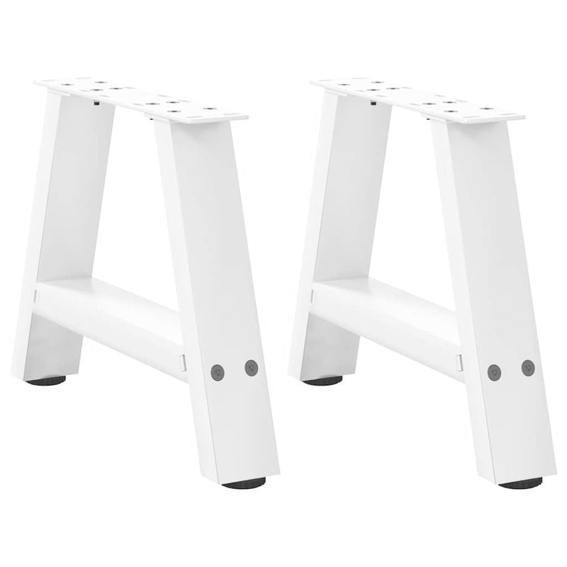 vidaXL 2 db A-alakú fehér dohányzóasztal láb 40 x (30-31) cm acél