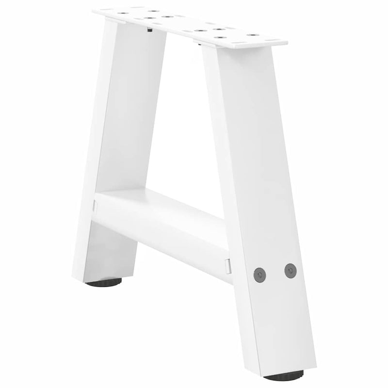 vidaXL 2 db A-alakú fehér dohányzóasztal láb 40 x (30-31) cm acél