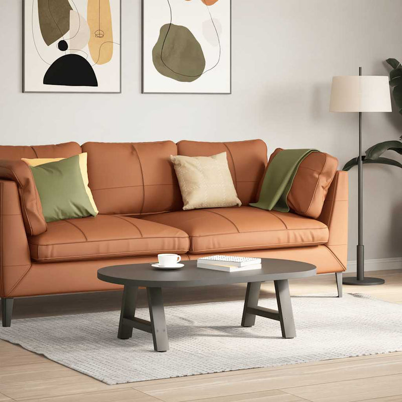 vidaXL 2 db antracitszürke A-alakú acél dohányzóasztal láb 40x(30-31) cm