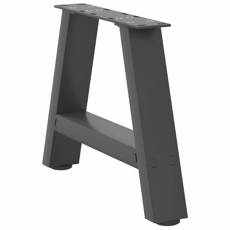 vidaXL 2 db antracitszürke A-alakú acél dohányzóasztal láb 40x(30-31) cm