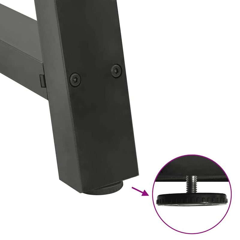 vidaXL 2 db antracitszürke A-alakú acél dohányzóasztal láb 40x(30-31) cm