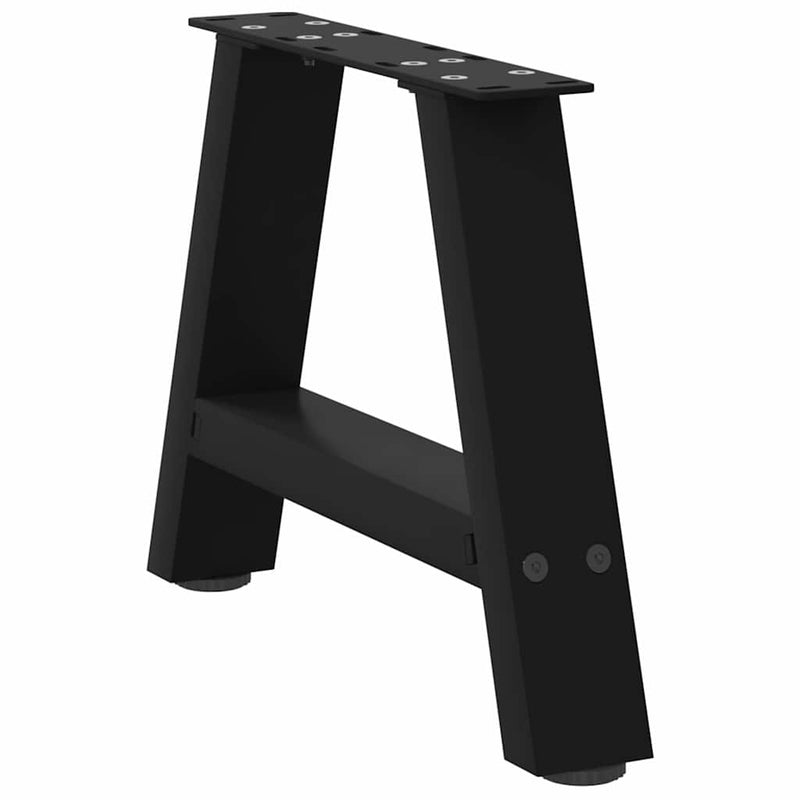 vidaXL 2 db fekete, A-alakú acél dohányzóasztal láb 50 x (30-31) cm