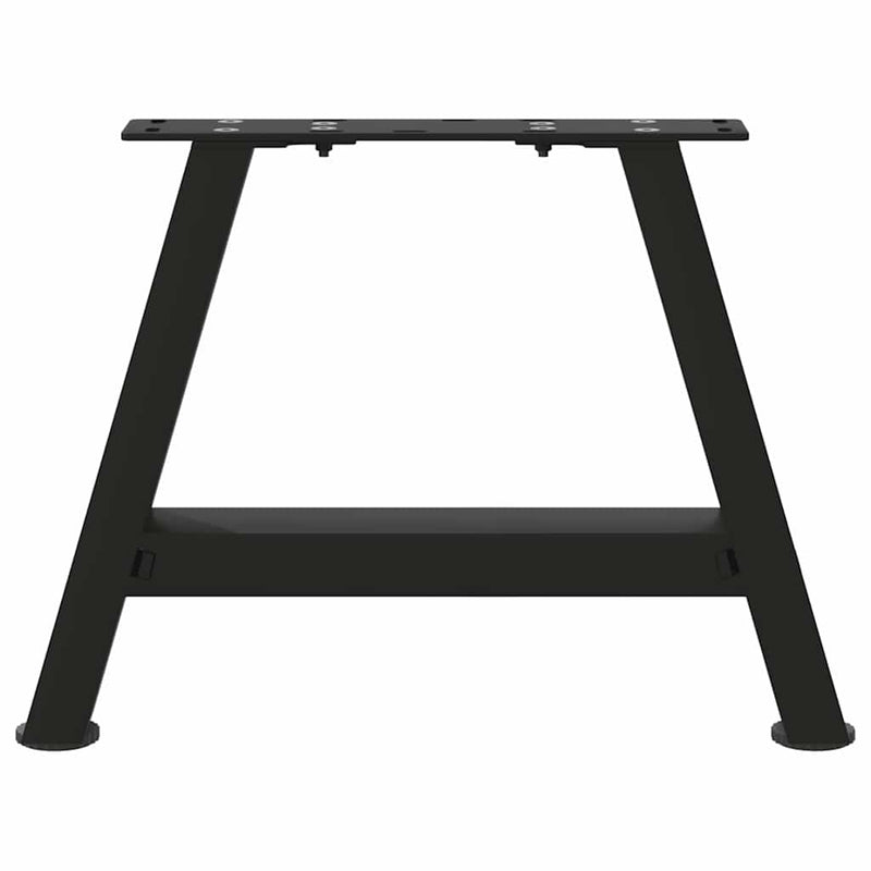 vidaXL 2 db fekete, A-alakú acél dohányzóasztal láb 50 x (30-31) cm
