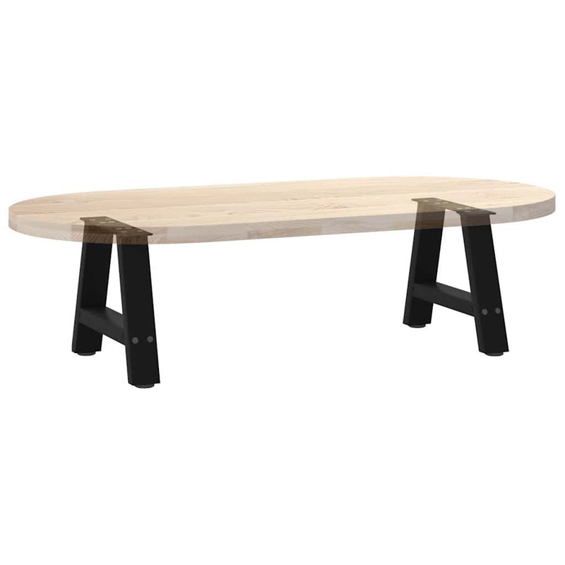 vidaXL 2 db fekete, A-alakú acél dohányzóasztal láb 50 x (30-31) cm