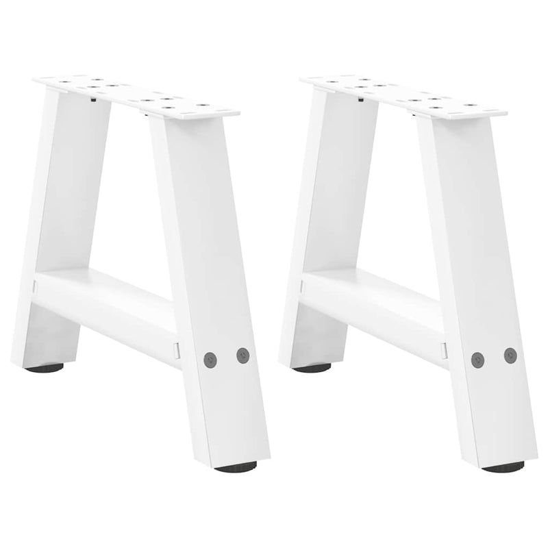 vidaXL 2 db fehér, A-alakú acél dohányzóasztal láb 50 x (30-31) cm