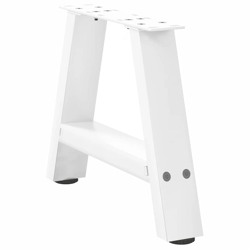 vidaXL 2 db fehér, A-alakú acél dohányzóasztal láb 50 x (30-31) cm