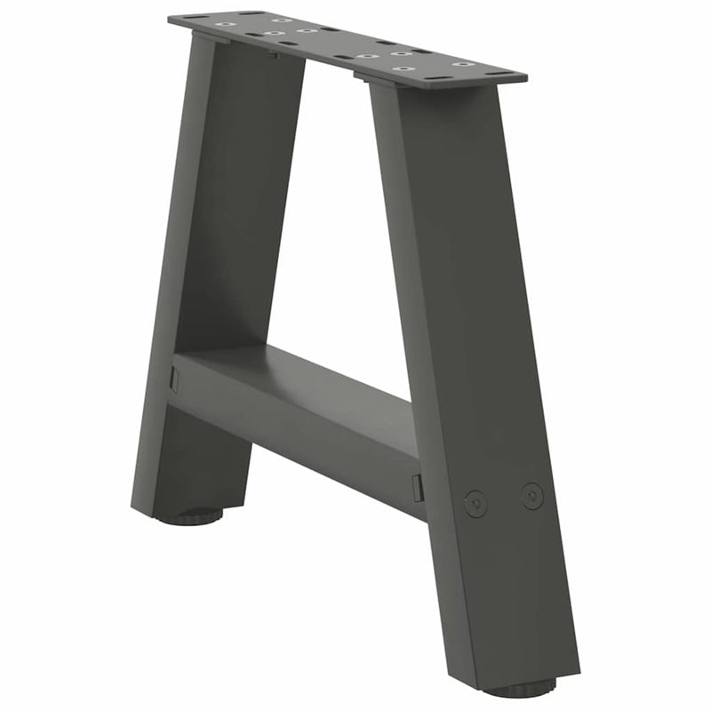 vidaXL 2 db antracitszürke A-alakú acél dohányzóasztal láb 50x(30-31) cm