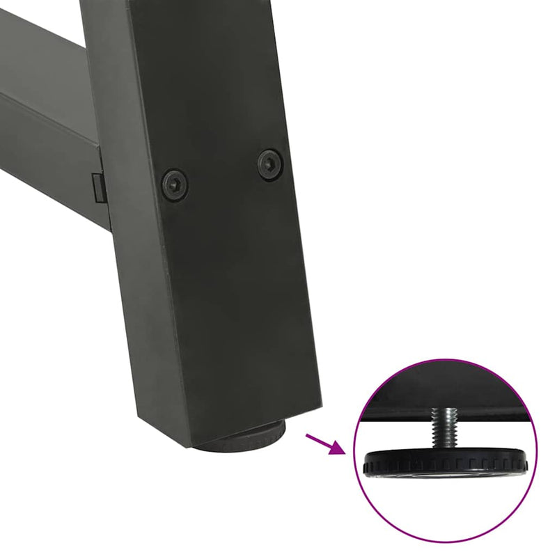 vidaXL 2 db antracitszürke A-alakú acél dohányzóasztal láb 50x(30-31) cm