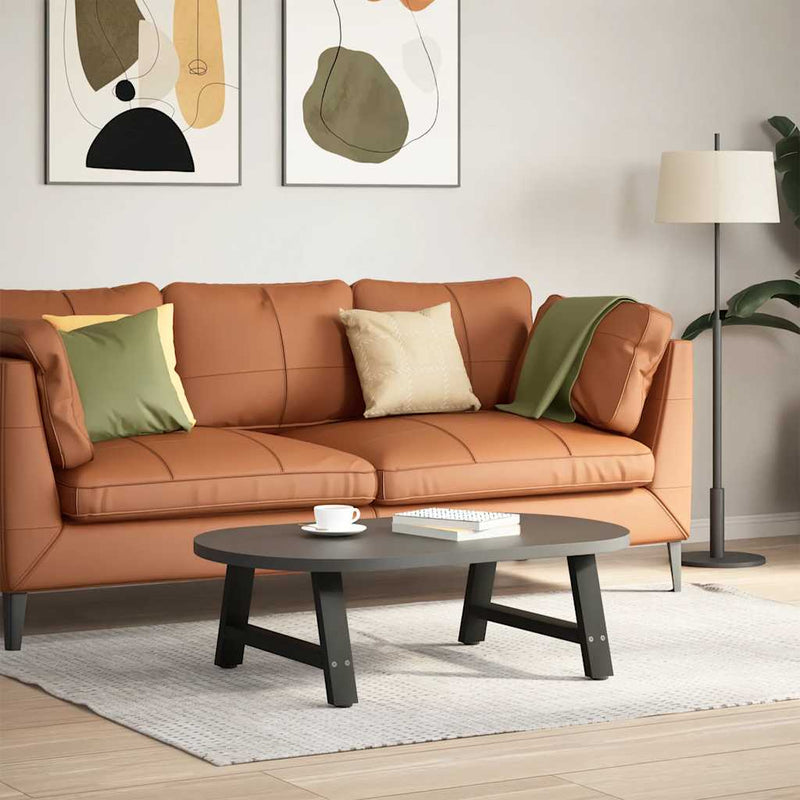 vidaXL 2 db fekete, A-alakú acél dohányzóasztal láb 60 x (30-31) cm
