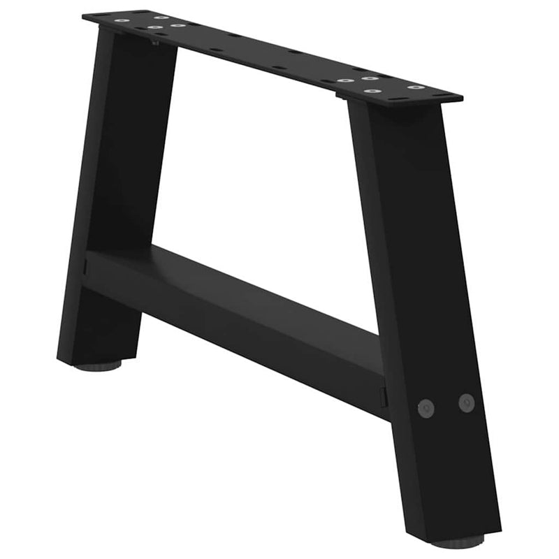 vidaXL 2 db fekete, A-alakú acél dohányzóasztal láb 60 x (30-31) cm