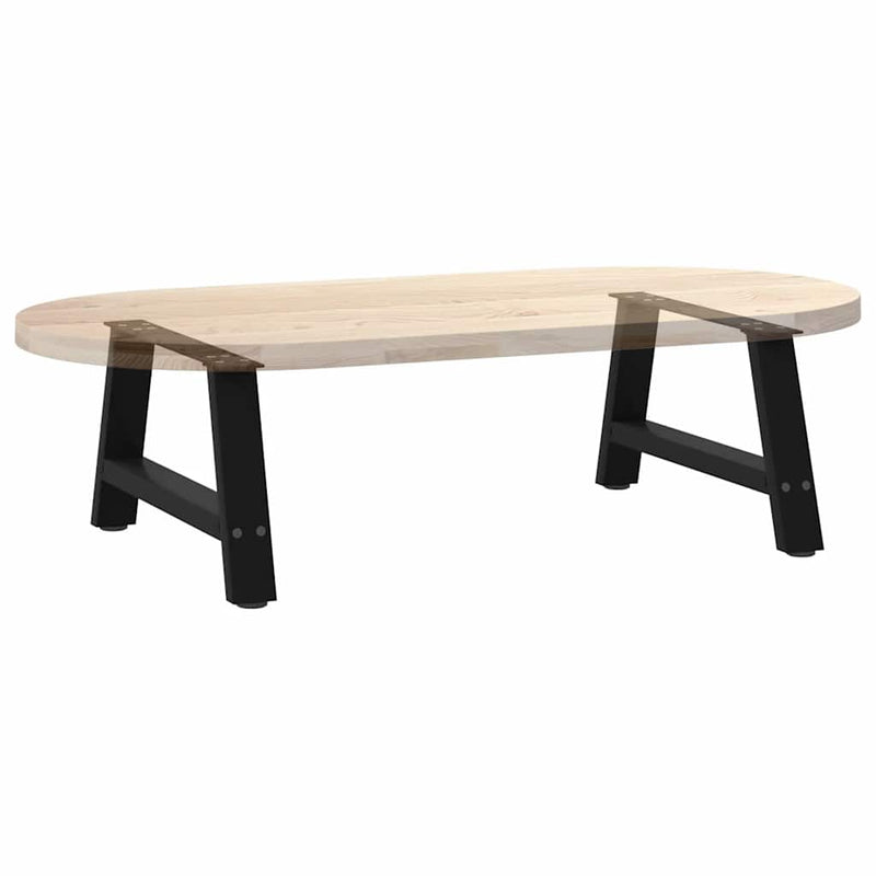 vidaXL 2 db fekete, A-alakú acél dohányzóasztal láb 60 x (30-31) cm