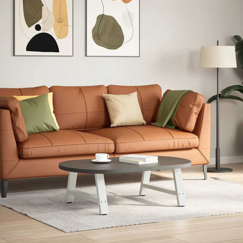 vidaXL 2 db A-alakú fehér dohányzóasztal láb 60 x (30-31) cm acél