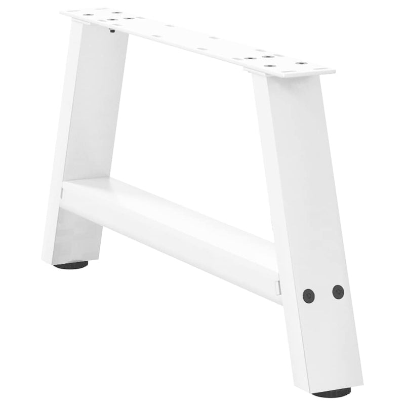 vidaXL 2 db A-alakú fehér dohányzóasztal láb 60 x (30-31) cm acél