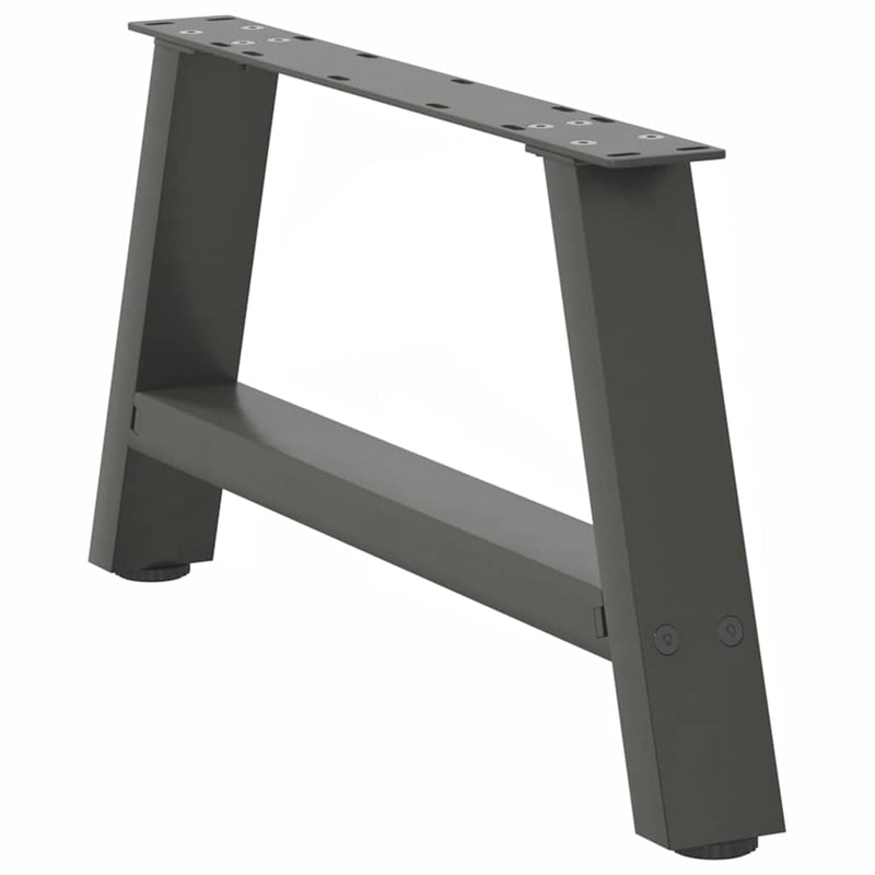 vidaXL 2 db antracitszürke A-alakú acél dohányzóasztal láb 60 x (30-31) cm