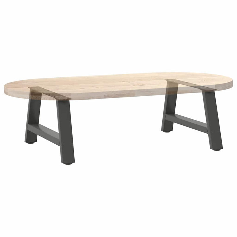 vidaXL 2 db antracitszürke A-alakú acél dohányzóasztal láb 60 x (30-31) cm